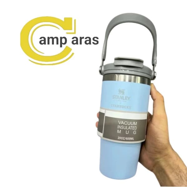 ماگ استیل دوجداره 304 استنلی 600 میلی Stanley دسته دار — تصویر ۶