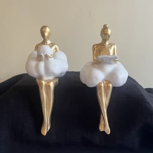 مجسمه مدل دختر ابری لب طاقچه ای کد 02 مجموعه 2 عددی — تصویر ۱۰