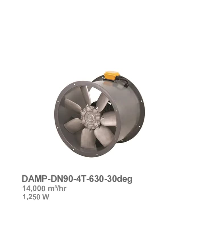 فن آکسیال سیلندری دمنده مدل DAMP-DN90-4T-630-30deg — تصویر ۲