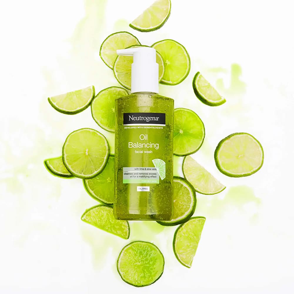 ژل شستشوی پوست چرب لیمو نیتروژنا نوتروژینا Neutrogena Oil Balancing with Lime Facial Wash 200ml — تصویر ۱۰