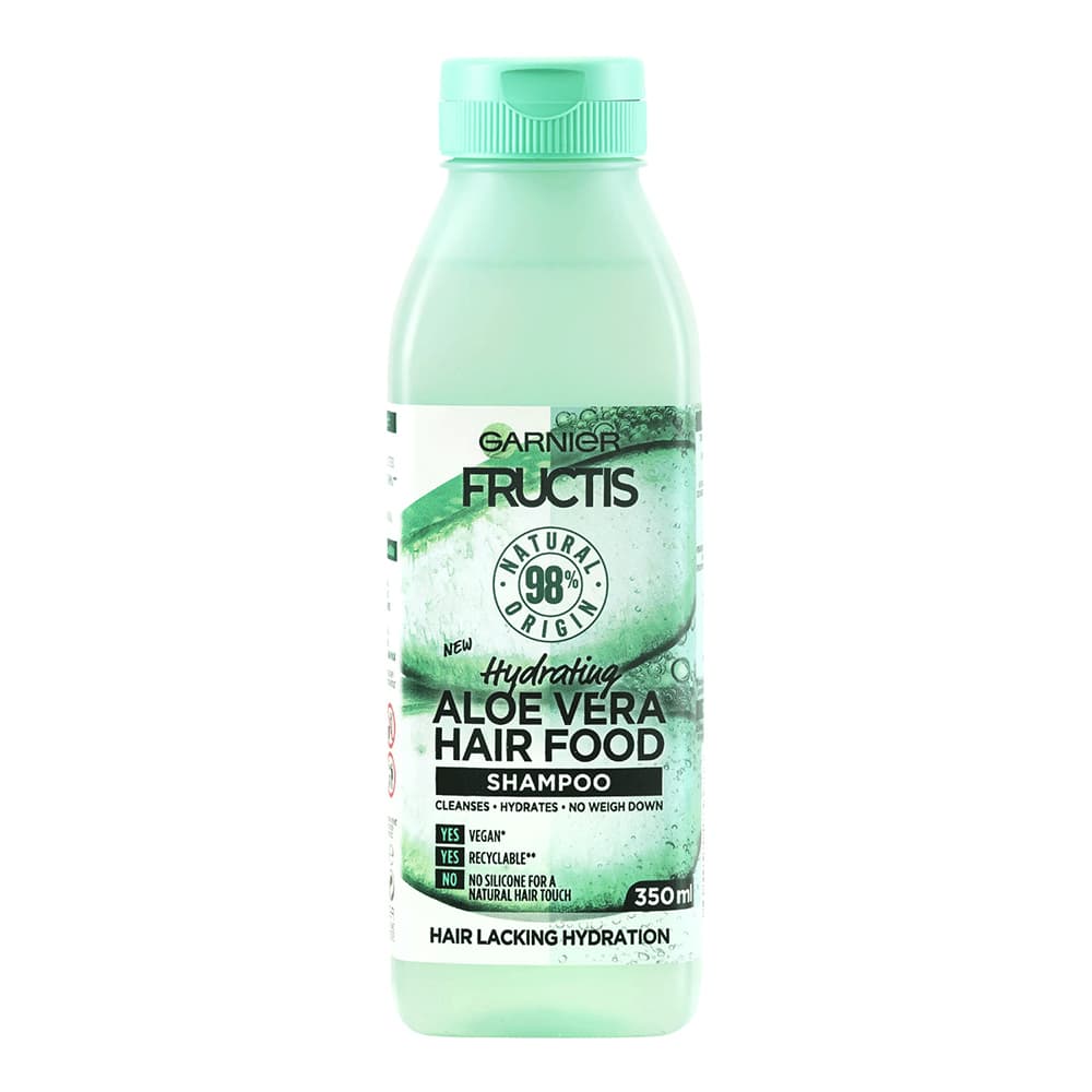 شامپو آبرسان آلوئه ورای گارنیر گارنیه هیر فود Garnier Hydrating Aloe Vera Hair Food Shampoo 350ml — تصویر ۳