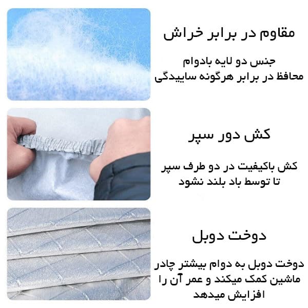 چادر ماشین برلیانس H2L برند Polestra وارداتی — تصویر ۹