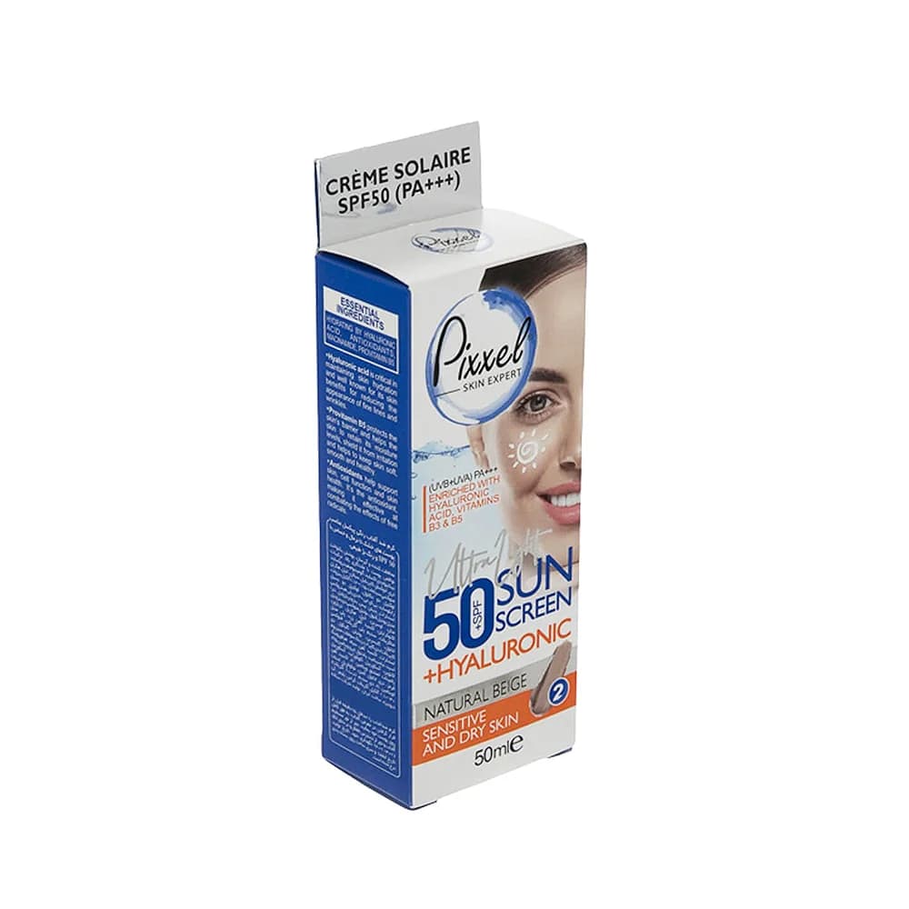 کرم ضد آفتاب رنگ بژ طبیعی مناسب پوست های خشک تا نرمال و حساس با SPF 50 پیکسل — تصویر ۶