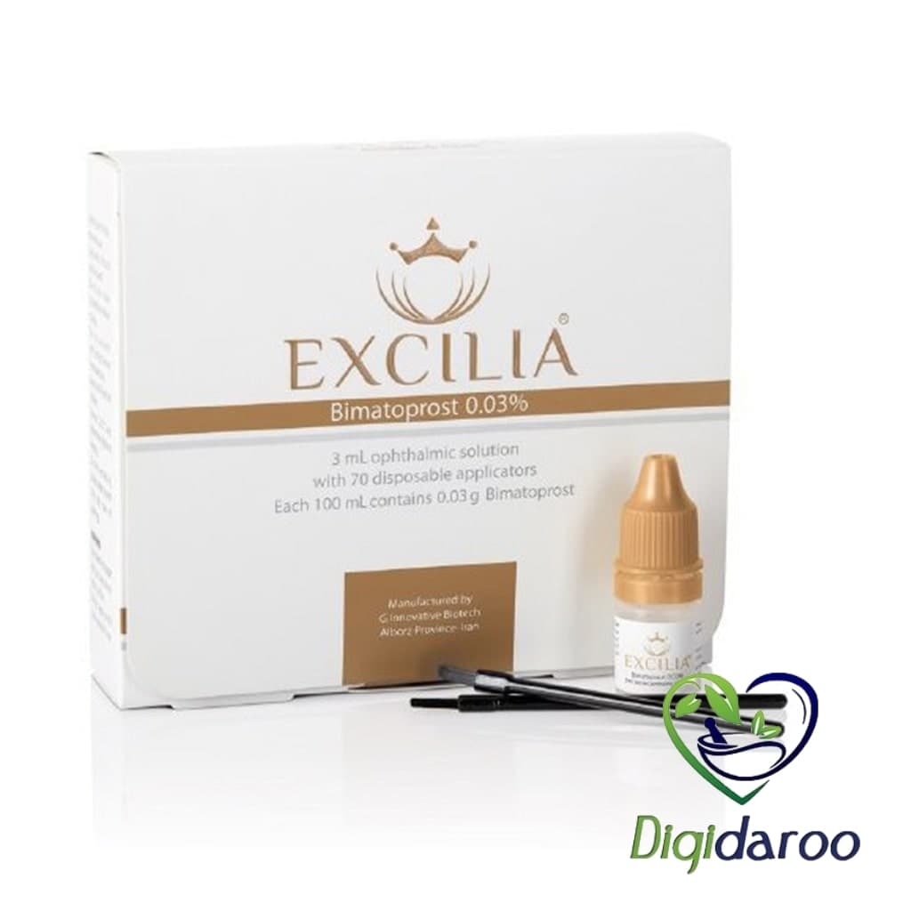 محلول رشد مژه بیماتوپروست 0.03 درصد اکسیلیا 3 میلی لیتری