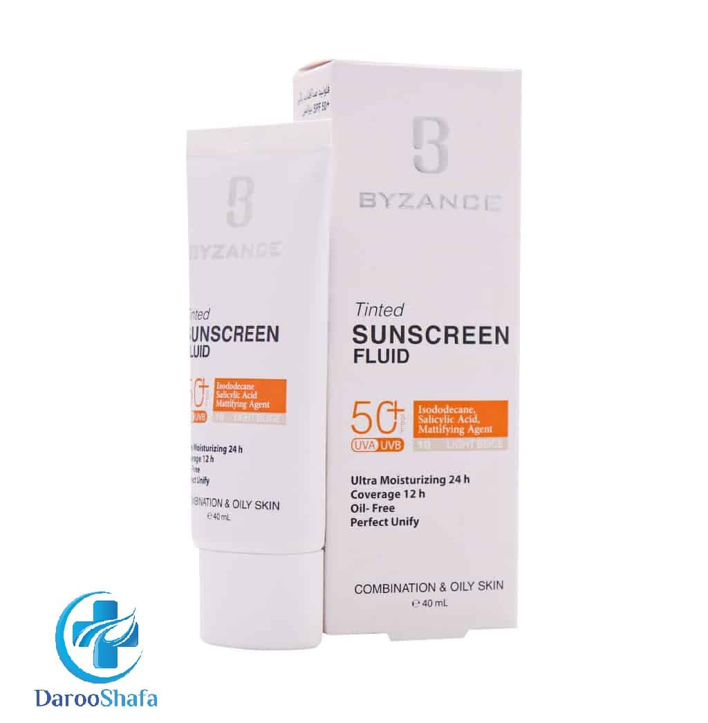 ضد آفتاب بژ روشن SPF 50 پوست چرب بیزانس