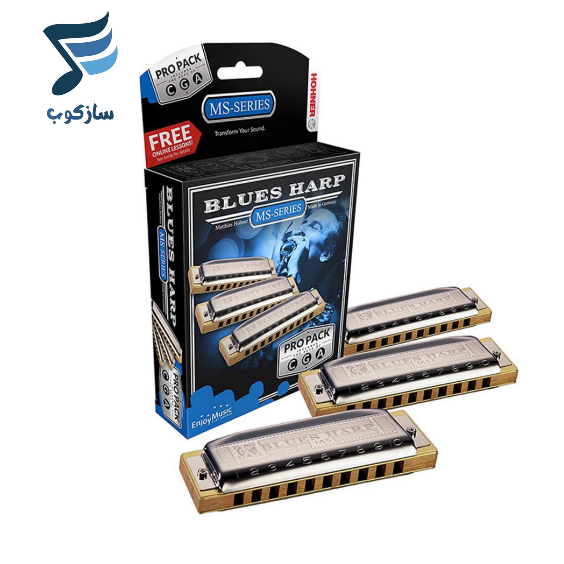 ست سازدهنی دیاتونیک هوهنر مدل بلوز هارپ C,G,A — تصویر ۷