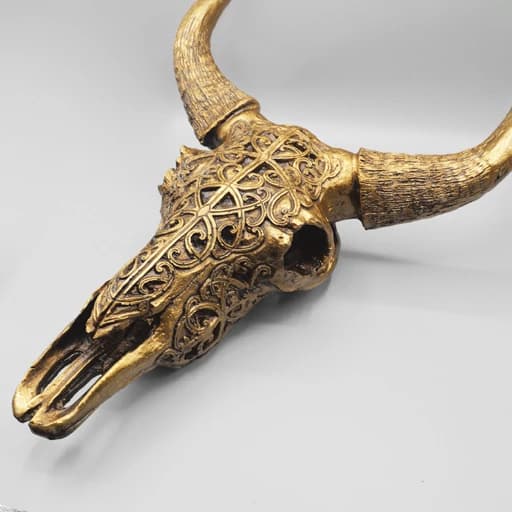 مجسمه اسکلتی دیوارکوب طرح راک برنزی کد Psdc602 — تصویر ۵