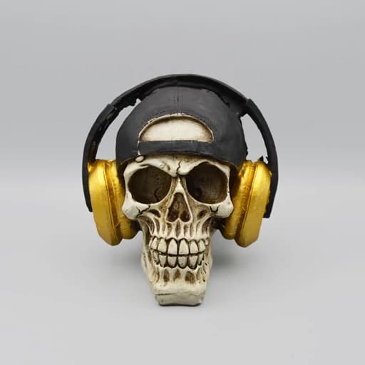 مجسمه اسکلت طرح DJ مدل هدفون headphone کد Psdo527 — تصویر ۹