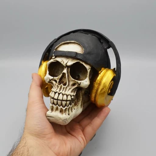 مجسمه اسکلت طرح DJ مدل هدفون headphone کد Psdo527 — تصویر ۷