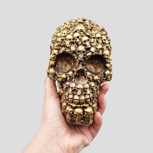 مجسمه جمجمه مدل FullSkulls رنگ برنزی کد Shah934 — تصویر ۹