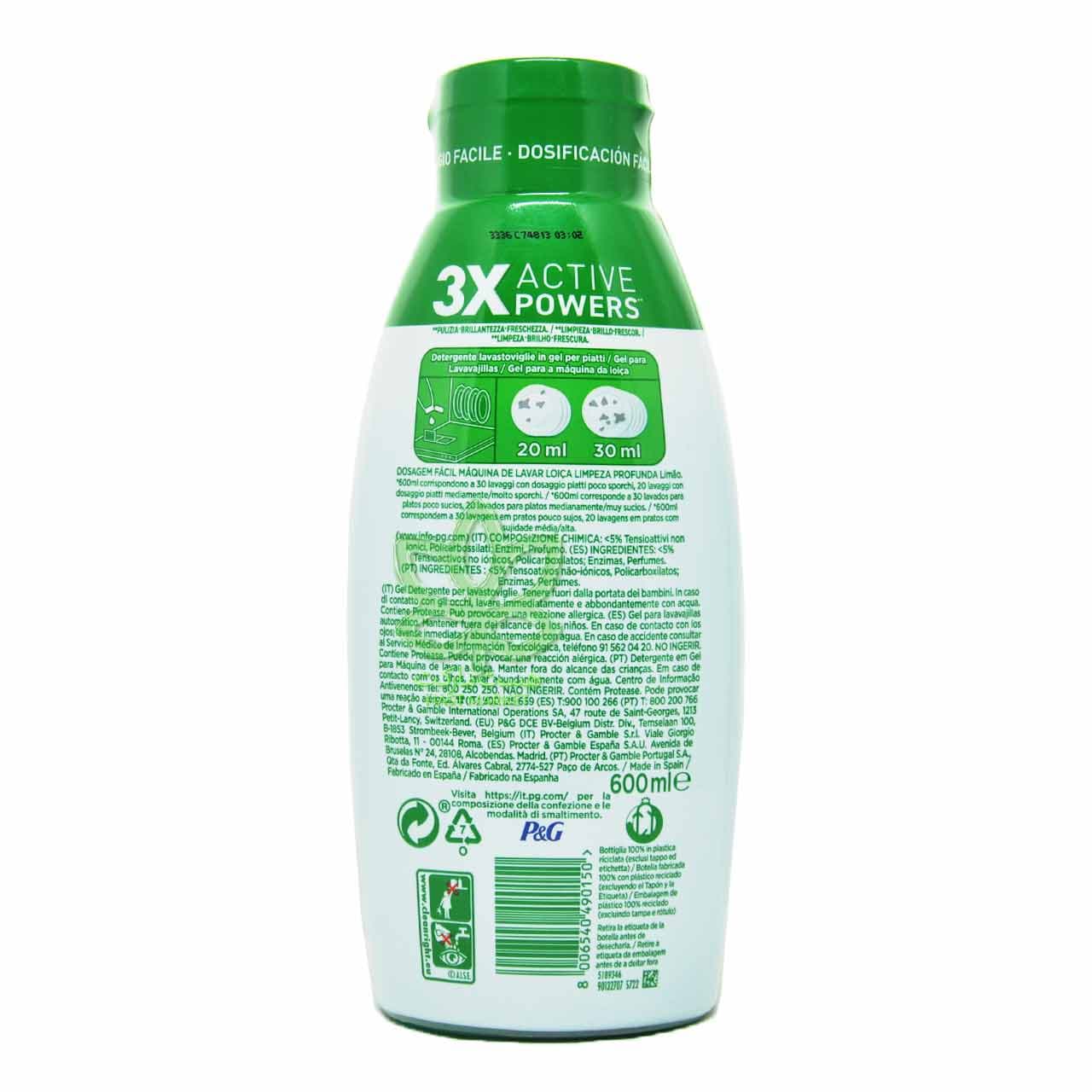 ژل ماشین ظرفشویی فیری ضد بو پلاتینیوم اکتیو پاور 3X رایحه مرکبات 900 میل – fairy — تصویر ۱۲