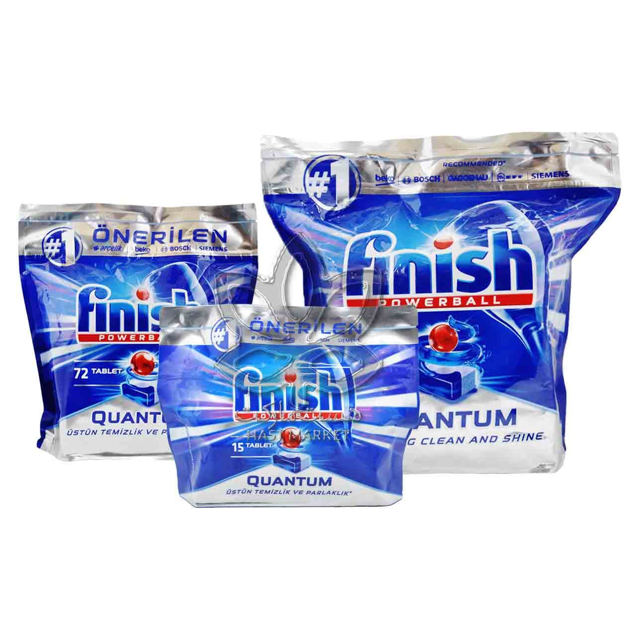 کپسول ماشین ظرفشویی ۱۰۰ عدد کوانتوم فینیش – finish — تصویر ۷