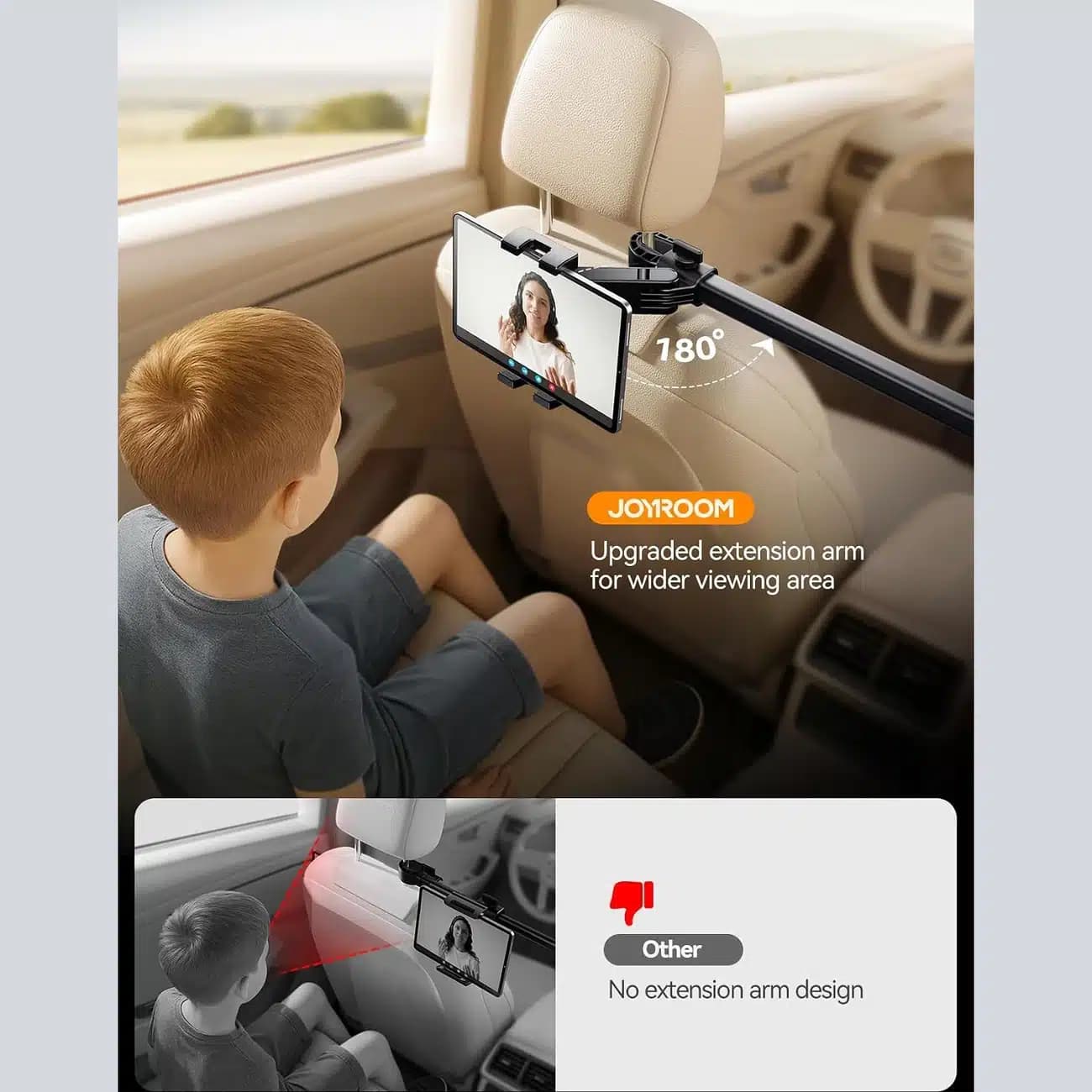 هولدر تبلت صندلی عقب جویروم Joyroom مدل JR-ZS380 بازودار — تصویر ۷