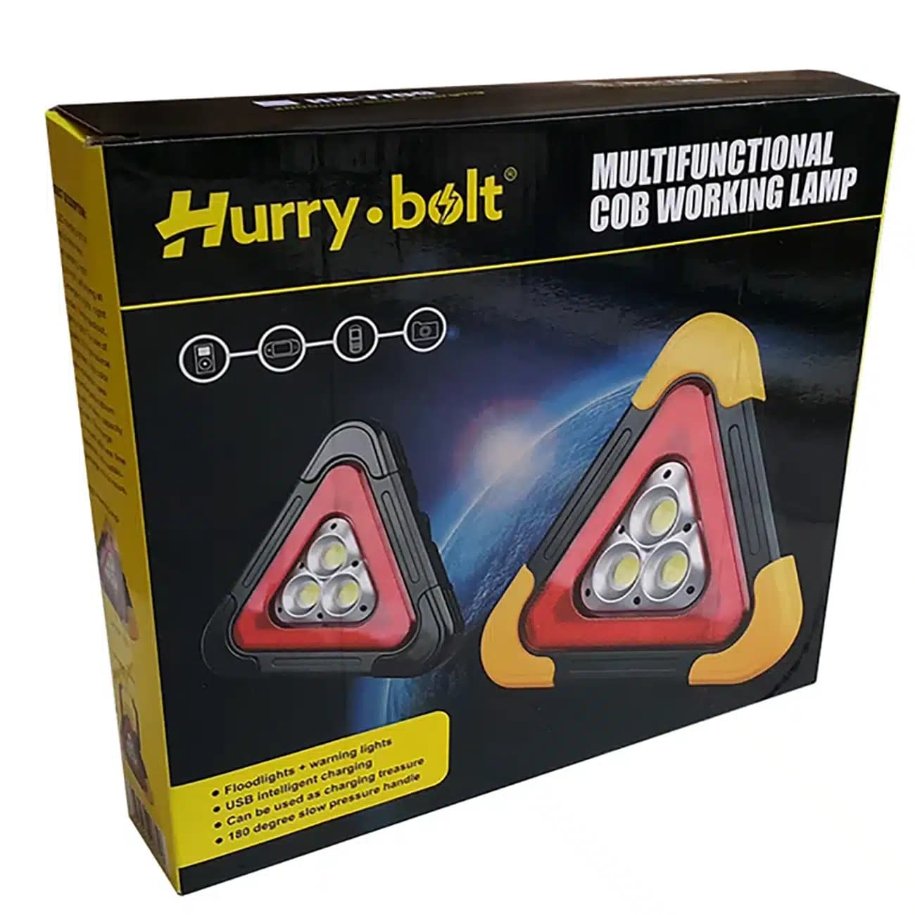 چراغ شارژی و خورشیدی چند کاره هاری بولت Hurry Bolt مدل HB-7709 — تصویر ۸