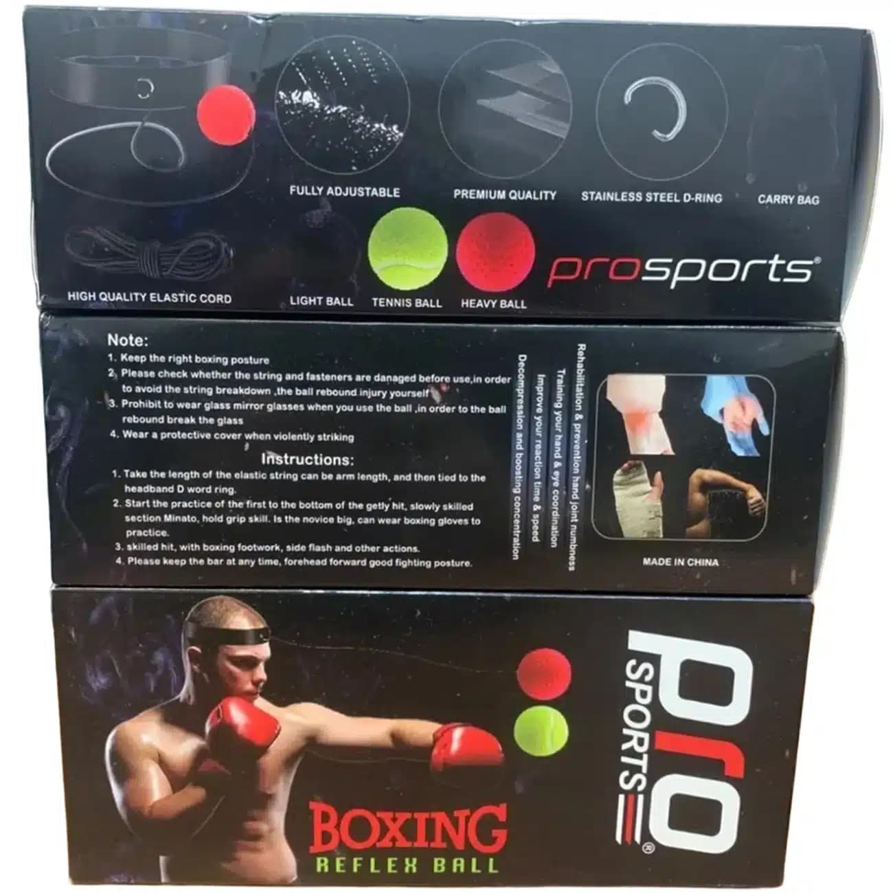 ست هدبال بوکس پرو اسپورتز Pro Sports مدل REFLEX BALL — تصویر ۱۱