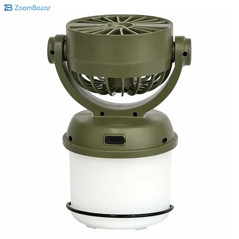 پنکه و چراغ کمپینگ شارژی خورشیدی مدل CH-F804 — تصویر ۸