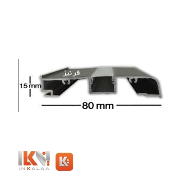پروفیل قرنیز نور خطی تکلاین 80 میلیمتر کد 33 ایران هیت سینک