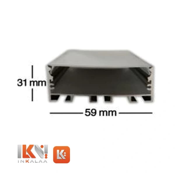 پروفیل نور خطی آویز و روکار چهارلاین 59 میلیمتر کد 18 ایران هیت سینک