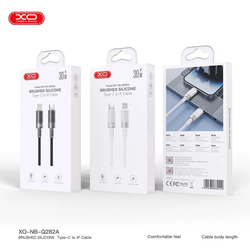 کابل تایپ سی به لایتنینگ فست شارژ 30W ایکس او مدل NB-Q282A — تصویر ۶