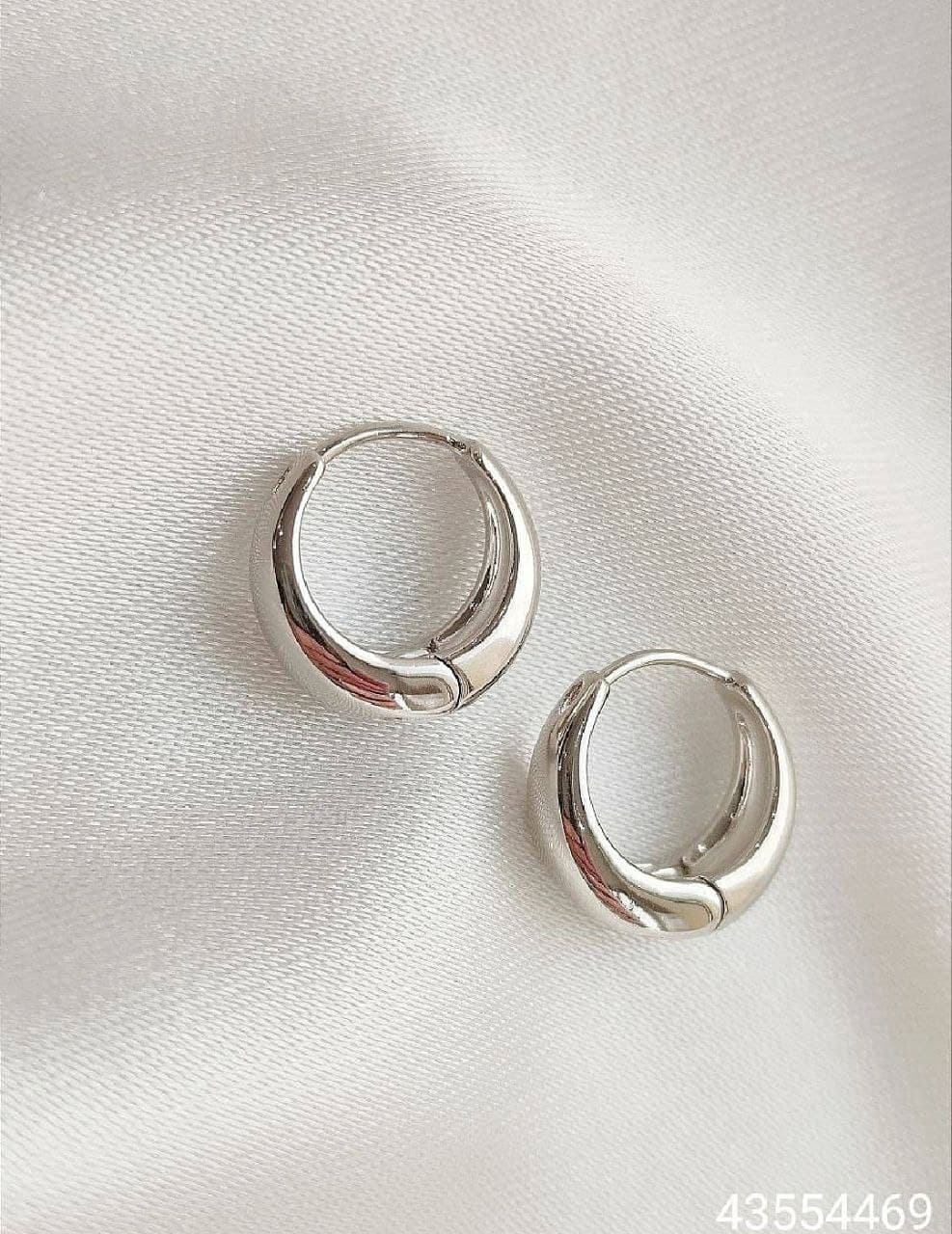 گوشواره حلقه ای زنانه سیلور مارک ژوپینگ کیفیت عالی براق رنگ ثابت کد 1616510 — تصویر ۲