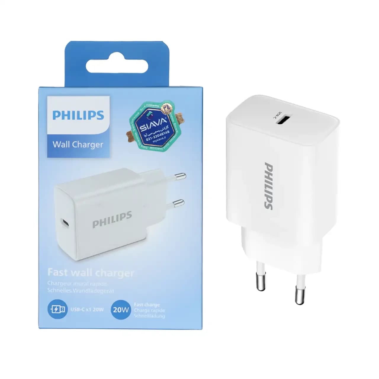 شارژر دیواری PD و فست تک پورت Philips مدل DLP2629CW 20W – سفید (گارانتی دوساله سی آوا) — تصویر ۵