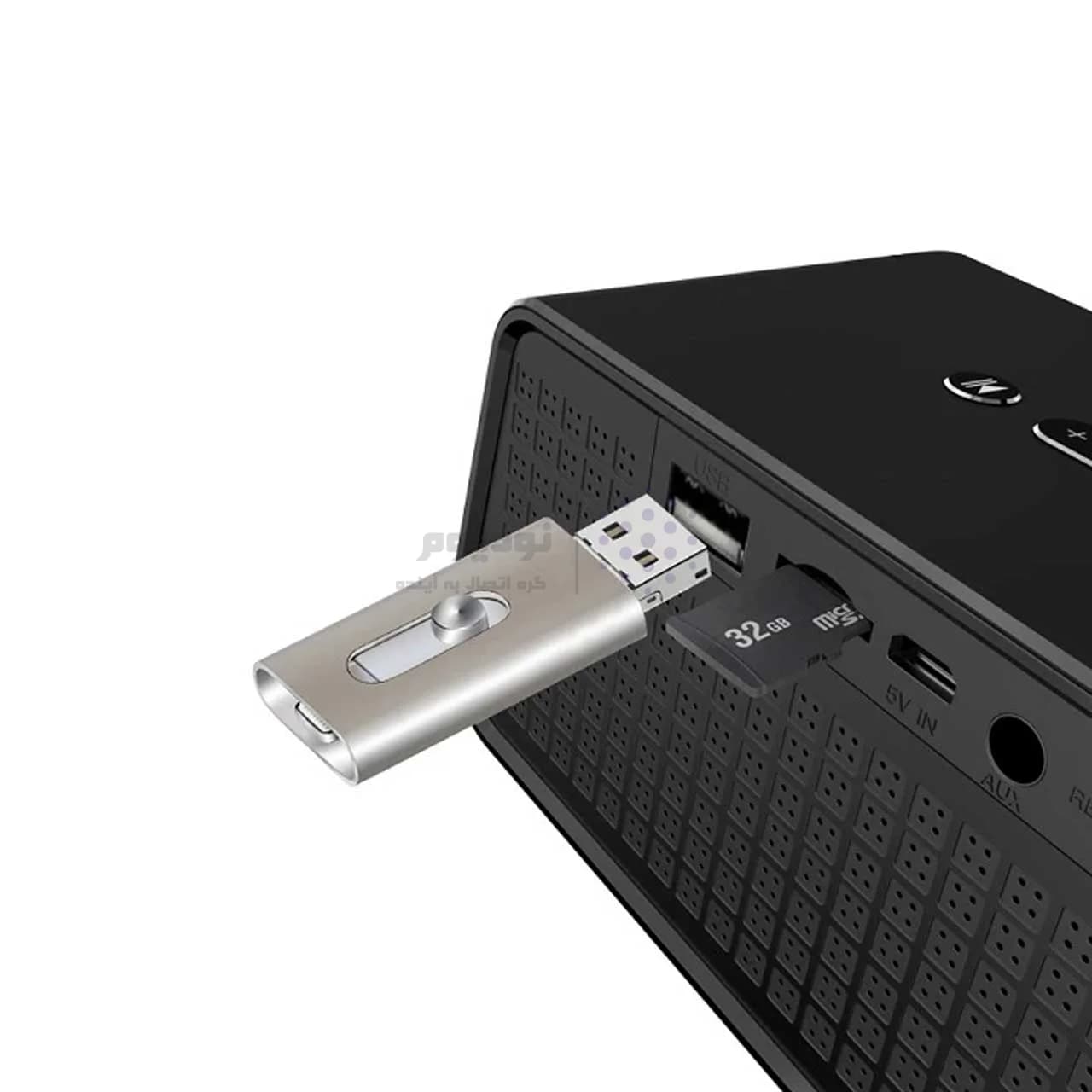 اسپیکر بی سیم 6وات Yesido مدل YSW01 با درگاه رم و USB و AUX – مشکی (گارانتی 18 ماه تعویض نیکان همراه) — تصویر ۴