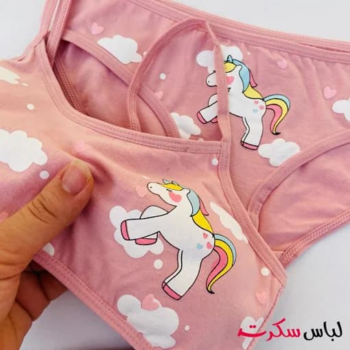 ست لباس زیر دخترانه فانتزی یونیکورن ls022152 — تصویر ۶