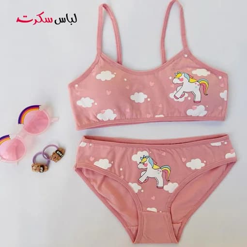 ست لباس زیر دخترانه فانتزی یونیکورن ls022152 — تصویر ۴