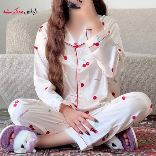 بلوز و شلوار راحتی زنانه ساتن lslux0036 — تصویر ۱۱