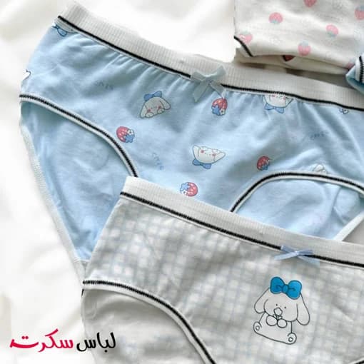 شورت نخی فانتزی بسته 3 عددی ls01559 — تصویر ۵