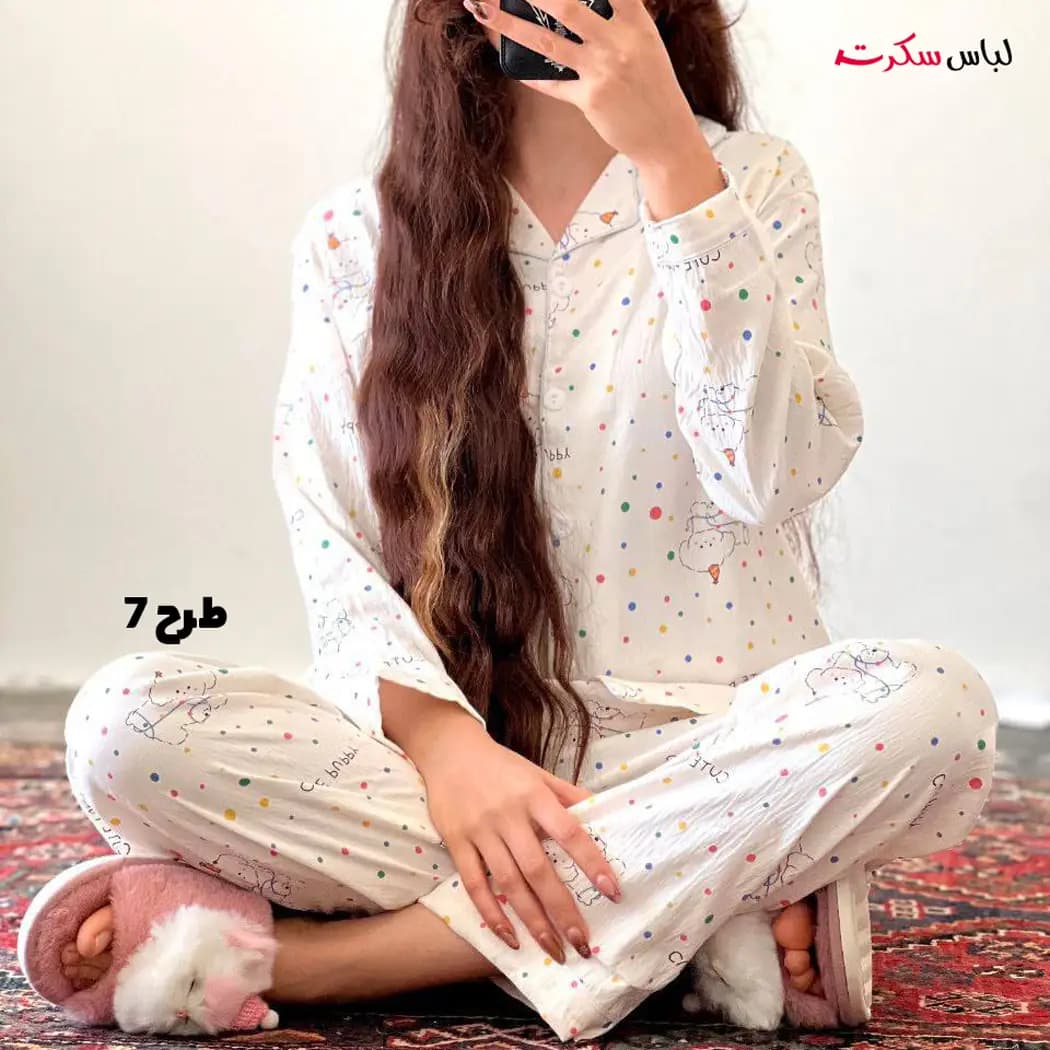 ست بلوز و شلوار راحتی فانتزی زنانه ls0098 — تصویر ۹