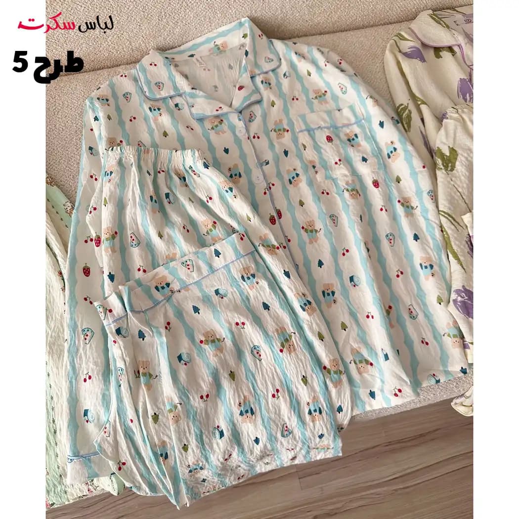 ست بلوز و شلوار راحتی فانتزی زنانه ls0098 — تصویر ۷