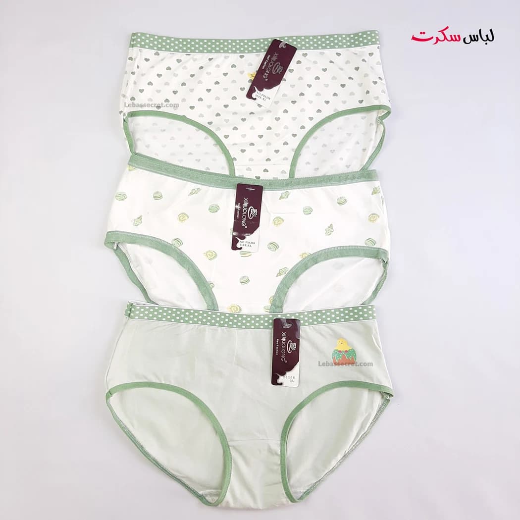 شورت نخی فانتزی بسته 2 عددی Ls8633 — تصویر ۲
