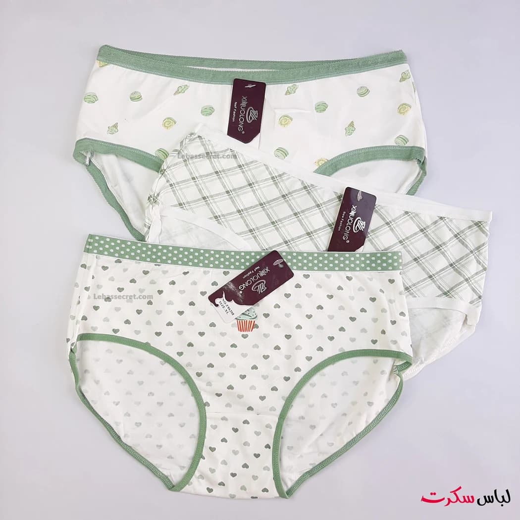شورت نخی فانتزی بسته 2 عددی Ls8633 — تصویر ۵