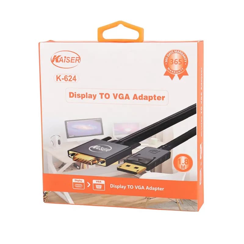 کابل تبدیل Display به VGA کایزر مدل K-624 به طول 1.8 متر — تصویر ۵