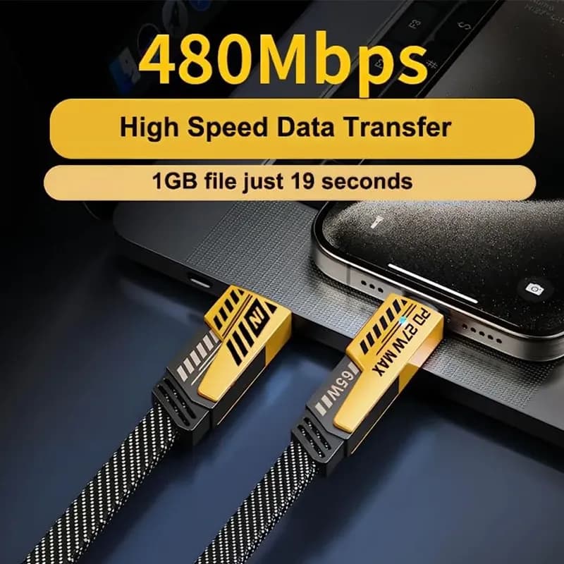 کابل شارژ چند کاره تایپ سی، لایتنینگ و USB جکنگ مدل JC-37 — تصویر ۱۰