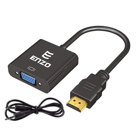 مبدل HDMI به VGA انزو مدل HD-42 همراه خروجی صدا و پاور
