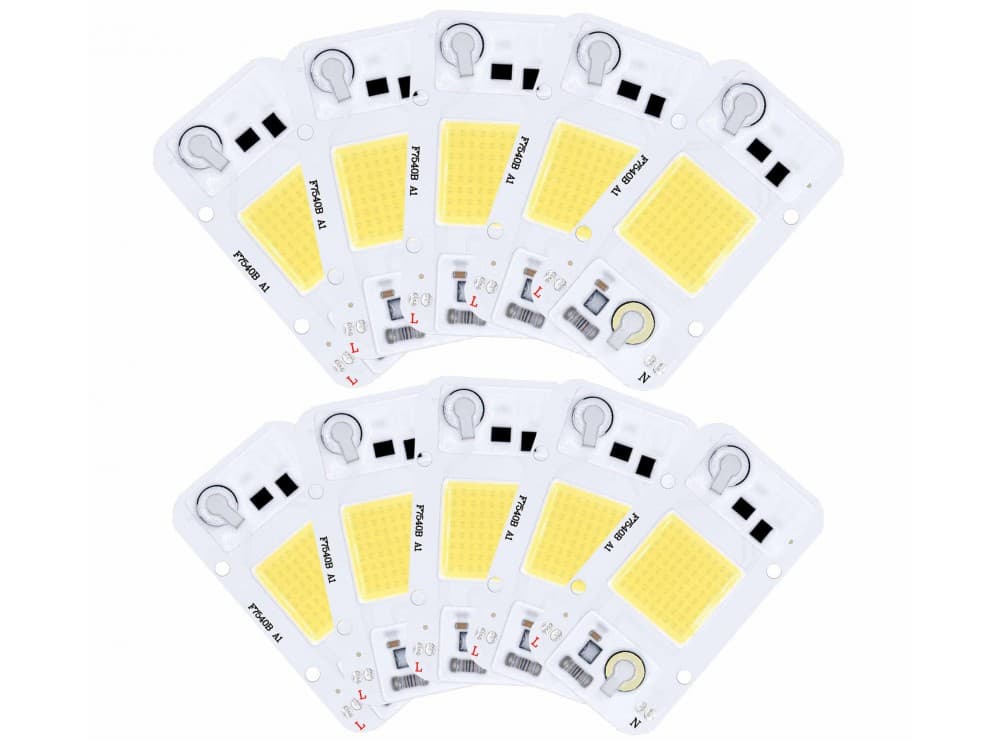 LED COB مهتابی 20W 220V با درایور داخلی سایز 7540 دارای مدار حفاظتی آنتی شوک دار — تصویر ۸