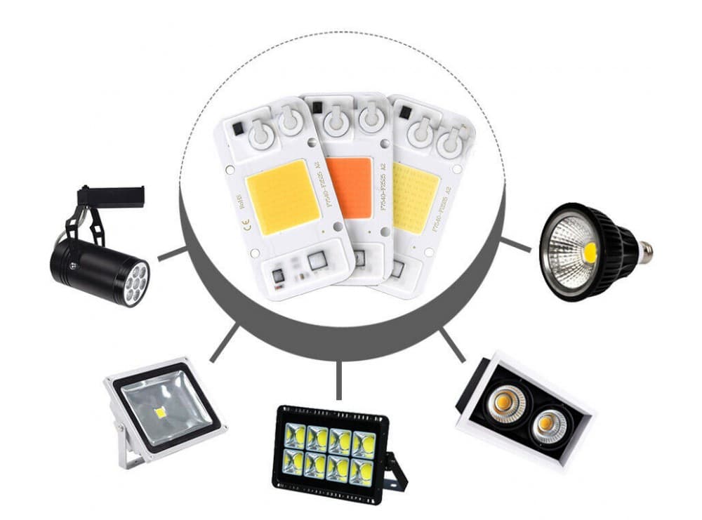 LED COB مهتابی 20W 220V با درایور داخلی سایز 7540 دارای مدار حفاظتی آنتی شوک دار — تصویر ۹
