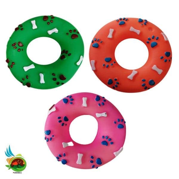 اسباب بازی دندانی سگ طرح دونات صدا دار سایز Large