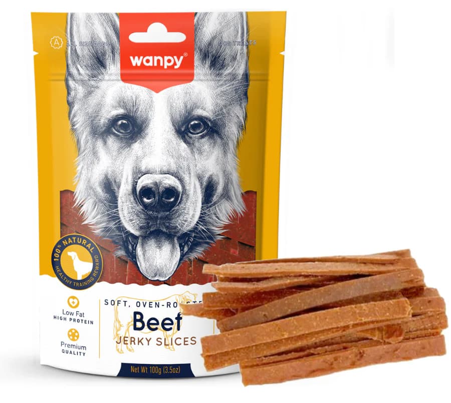 تشویقی رشته ای سگ ونپی با طعم گوشت گاو Wanpy Dog Treat With Beef وزن 100 گرم — تصویر ۵