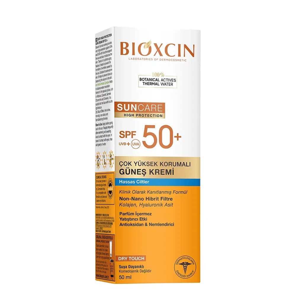 کرم ضدآفتاب بیرنگ بیوکسین +SPF50 مناسب پوست حساس حجم 50 میلیلیتر