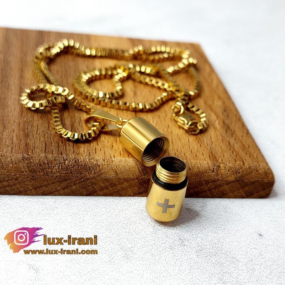 گردنبند کپسول عشق با زنجیری ونیزی