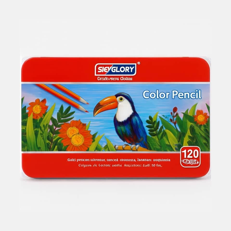 مدادرنگی 120 رنگ جعبه فلزی SKYCLORY