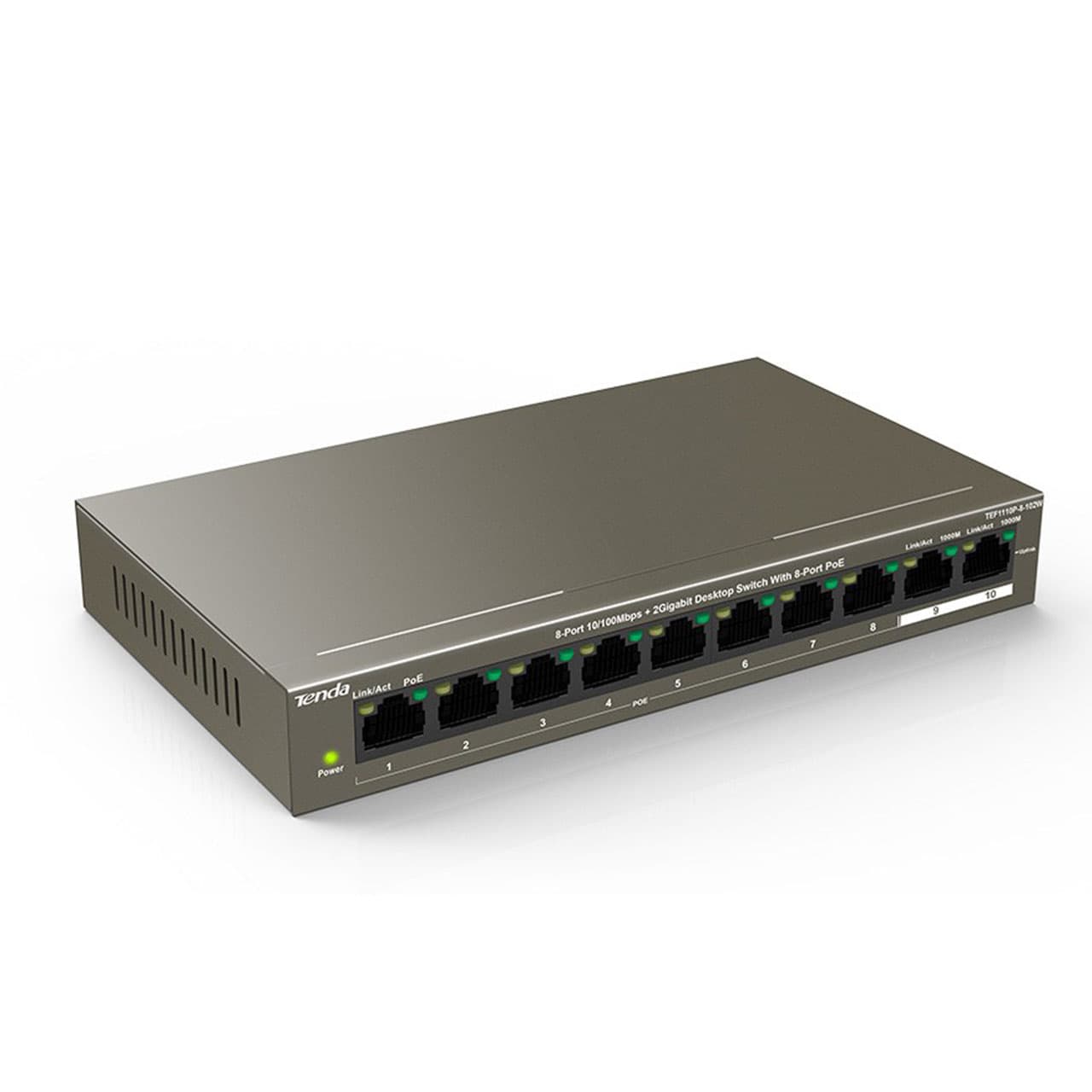 سوئیچ شبکه 10 پورت تندا Tenda Switch TEF1110P-8-102W — تصویر ۶
