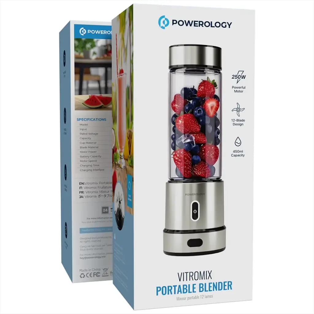 مخلوط کن قابل حمل 450 میلی لیتری پاورولوژی Powerology Vitromix Portable Blender — تصویر ۷