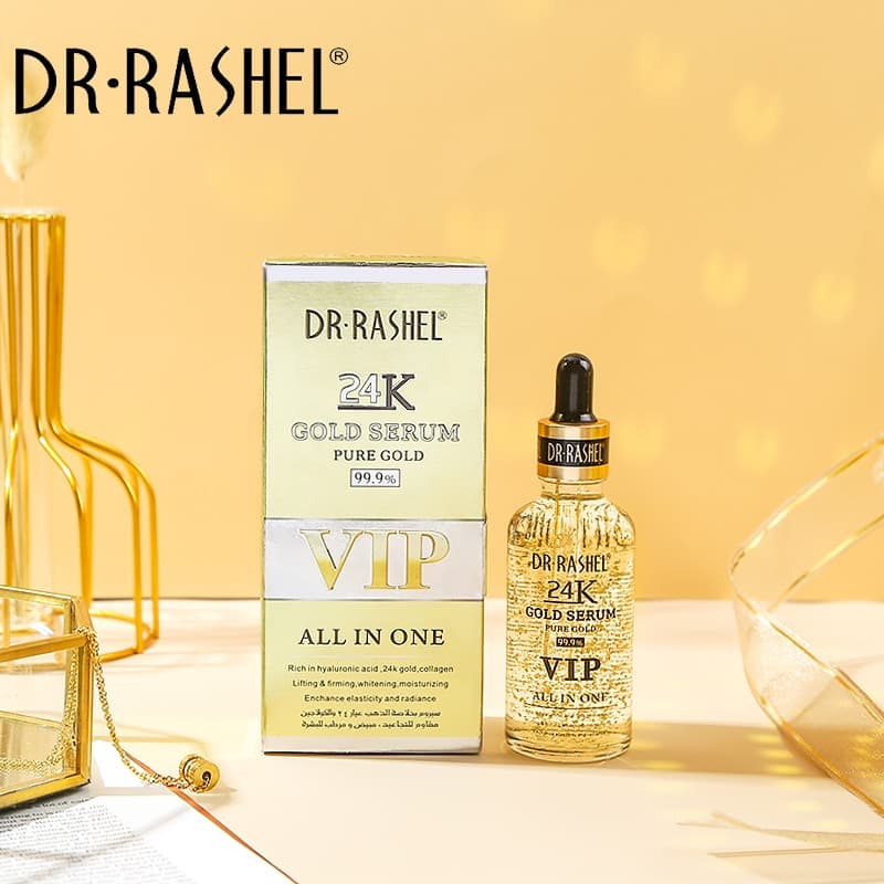 سرم طلا VIP ال این وان دکتر راشل اورجینال 50 میل DR RASHEL 24K Gold Serum Facial Serum VIP ALL IN ONE