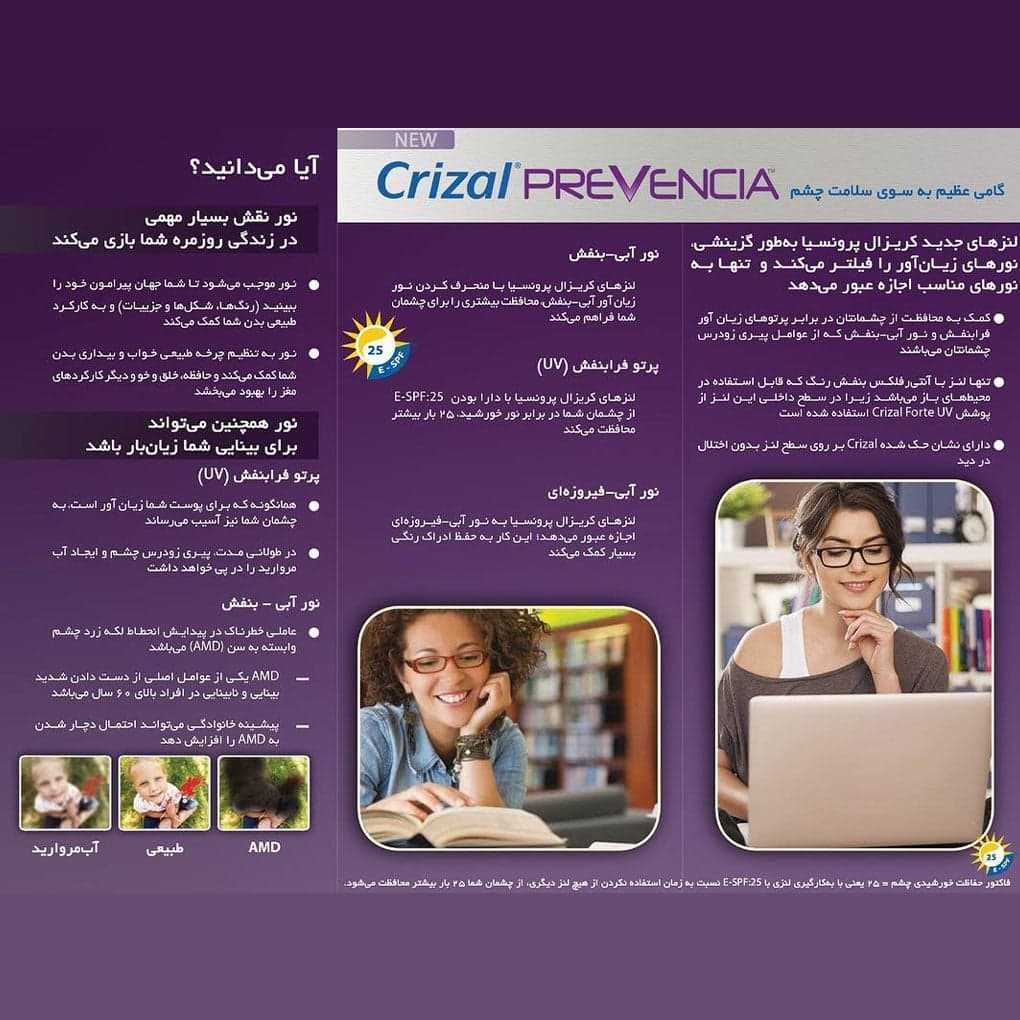 عدسی بلوکنترل کریزال prevencia 1.56 اسیلور — تصویر ۶