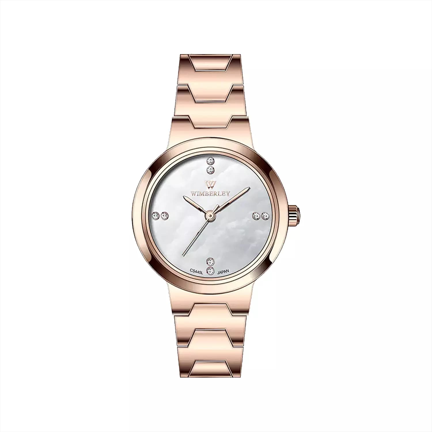 ساعت مچی ویمبرلی زنانه فلزی رزگلد صفحه سفید WB-CS445L-A2 — تصویر ۵