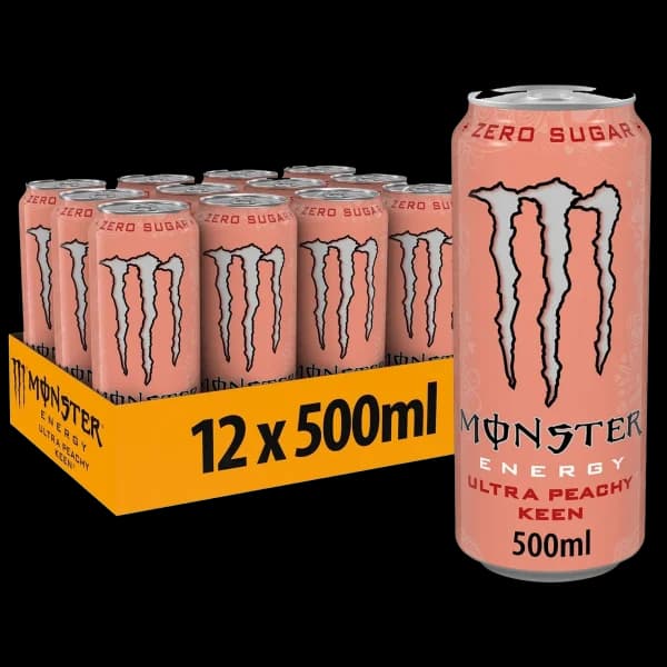 باکس نوشیدنی انرژی زا مانستر اولترا پیچی کین Monster energy drink ultra peachy keen box — تصویر ۲